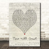 David Bowie Time Will Crawl Script Heart Song Lyric Print