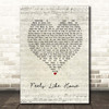 Katie Melua Feels Like Home Script Heart Song Lyric Print