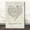 Miles Hunt Corny But True Script Heart Song Lyric Print