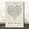 Shane McGowan Youre The One Script Heart Song Lyric Print