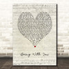 Smokey Robinson Being With You Script Heart Song Lyric Print