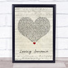 The 1975 Loving Someone Script Heart Song Lyric Print