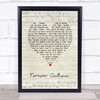 The Moody Blues Forever Autumn Script Heart Song Lyric Print