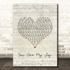 The Reindeer Section You Are My Joy Script Heart Song Lyric Print