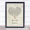 The Stone Roses Bye Bye Badman Script Heart Song Lyric Print