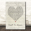 Aaron Watson Next To Heaven Script Heart Song Lyric Print