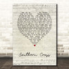 Crosby, Stills & Nash Southern Cross Script Heart Song Lyric Print