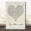 Jason Derulo The Other Side Script Heart Song Lyric Print