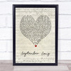 JP Cooper September Song Script Heart Song Lyric Print