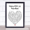 Cigarettes & Alcohol Oasis Heart Quote Song Lyric Print