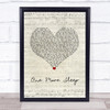 Leona Lewis One More Sleep Script Heart Song Lyric Print