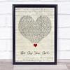 Mike Posner Be As You Are Script Heart Song Lyric Print