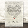 OneRepublic All This Time Script Heart Song Lyric Print