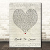 Riley Green Hard To Leave Script Heart Song Lyric Print