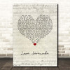 The Waifs Love Serenade Script Heart Song Lyric Print