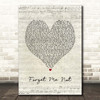 Brian Fallon Forget Me Not Script Heart Song Lyric Print