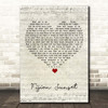 Ali Campbell Fijian Sunset Script Heart Song Lyric Print