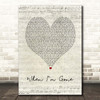 Eminem When I'm Gone Script Heart Song Lyric Print