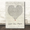 Ginuwine Love You More Script Heart Song Lyric Print
