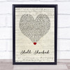 Juicy J Shell Shocked Script Heart Song Lyric Print