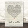 Liberty X Just a Little Script Heart Song Lyric Print