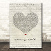 Little Mix Woman's World Script Heart Song Lyric Print