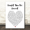 Could You Be Loved Bob Marley Heart Quote Song Lyric Print