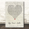 Jonas Blue By Your Side Script Heart Song Lyric Print