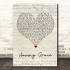 Kodaline Saving Grace Script Heart Song Lyric Print