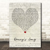 Loggins and Messina Danny's Song Script Heart Song Lyric Print