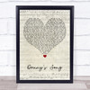Loggins and Messina Danny's Song Script Heart Song Lyric Print