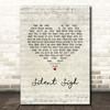 Badly Drawn Boy Silent Sigh Script Heart Song Lyric Print