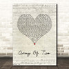 Olly Murs Army Of Two Script Heart Song Lyric Print