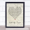 Real Estate Out Of Tune Script Heart Song Lyric Print