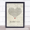 Tom Grennan Barbed Wire Script Heart Song Lyric Print