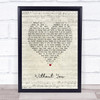 Upchurch Without You Script Heart Song Lyric Print