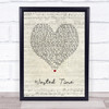 Vance Joy Wasted Time Script Heart Song Lyric Print