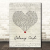 Kid Rock Johnny Cash Script Heart Song Lyric Print