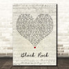 O.A.R. Black Rock Script Heart Song Lyric Print