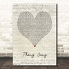 Sisqo Thong Song Script Heart Song Lyric Print