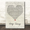 The Revivalists Keep Going Script Heart Song Lyric Print