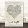 The Vamps Last Night Script Heart Song Lyric Print