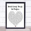 Don't Look Back In Anger Oasis Heart Quote Song Lyric Print