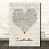 Darren Hayes Insatiable Script Heart Song Lyric Print