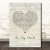 Disciples On My Mind Script Heart Song Lyric Print