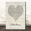 Justin Bieber Intentions Script Heart Song Lyric Print