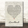 Scouting For Girls Heartbeat Script Heart Song Lyric Print