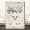 Bing Crosby True Love Script Heart Song Lyric Print