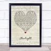 Emeli Sandé Starlight Script Heart Song Lyric Print