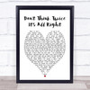 Don't Think Twice It's All Right Bob Dylan Heart Quote Song Lyric Print
